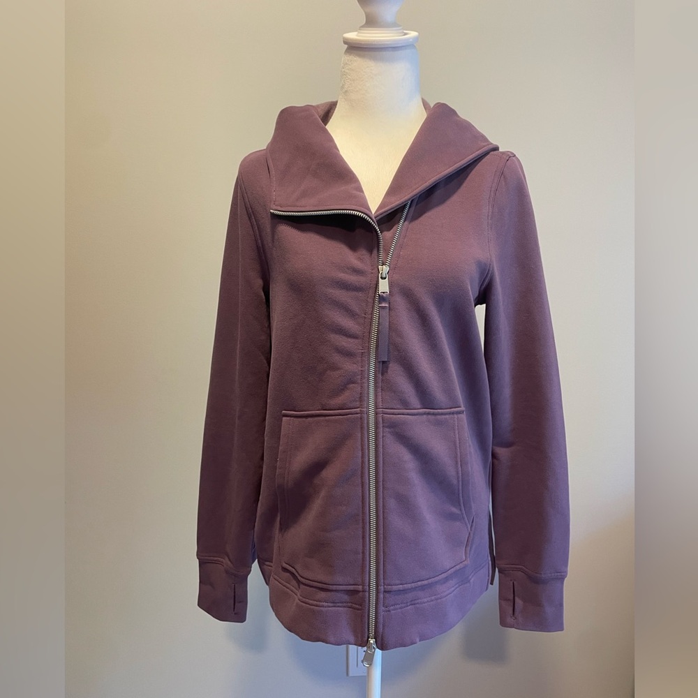 Athleta Retroplush zip hoodie sweatshirt purple Plum XS‎
